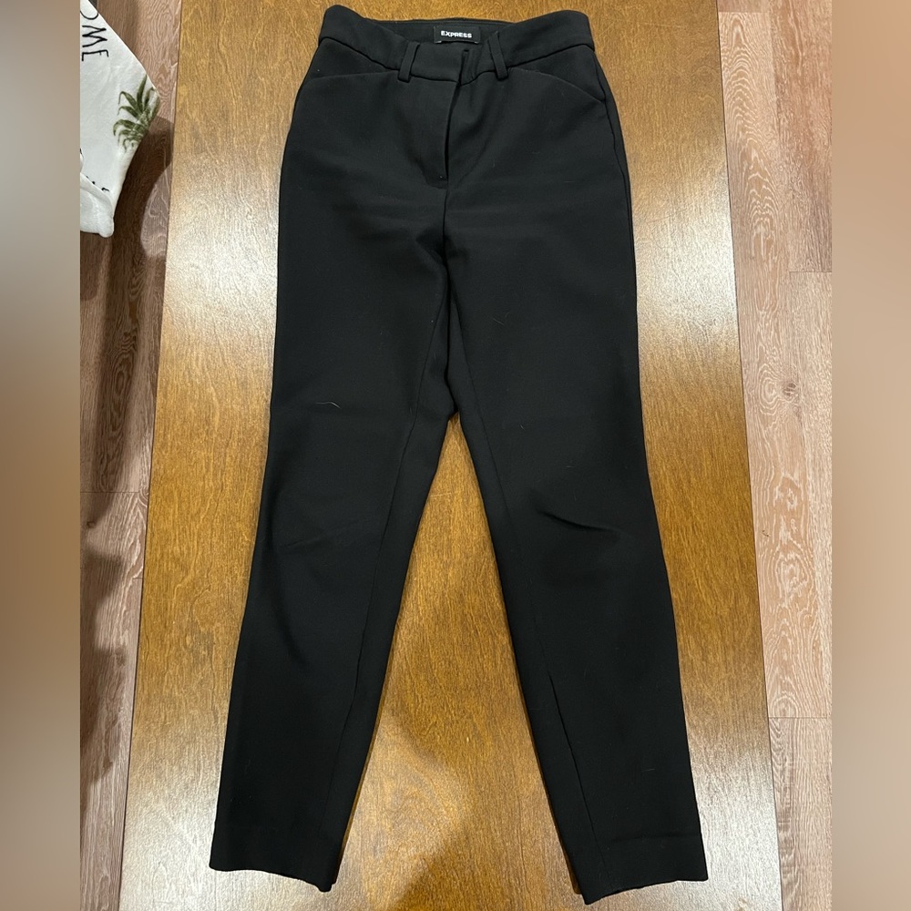 express | size 00s | skinny high rise black dress pants